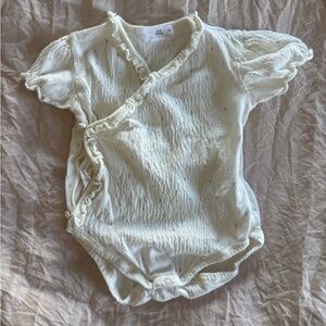 Zara 6-9 months wrapover ruffle bodysuit